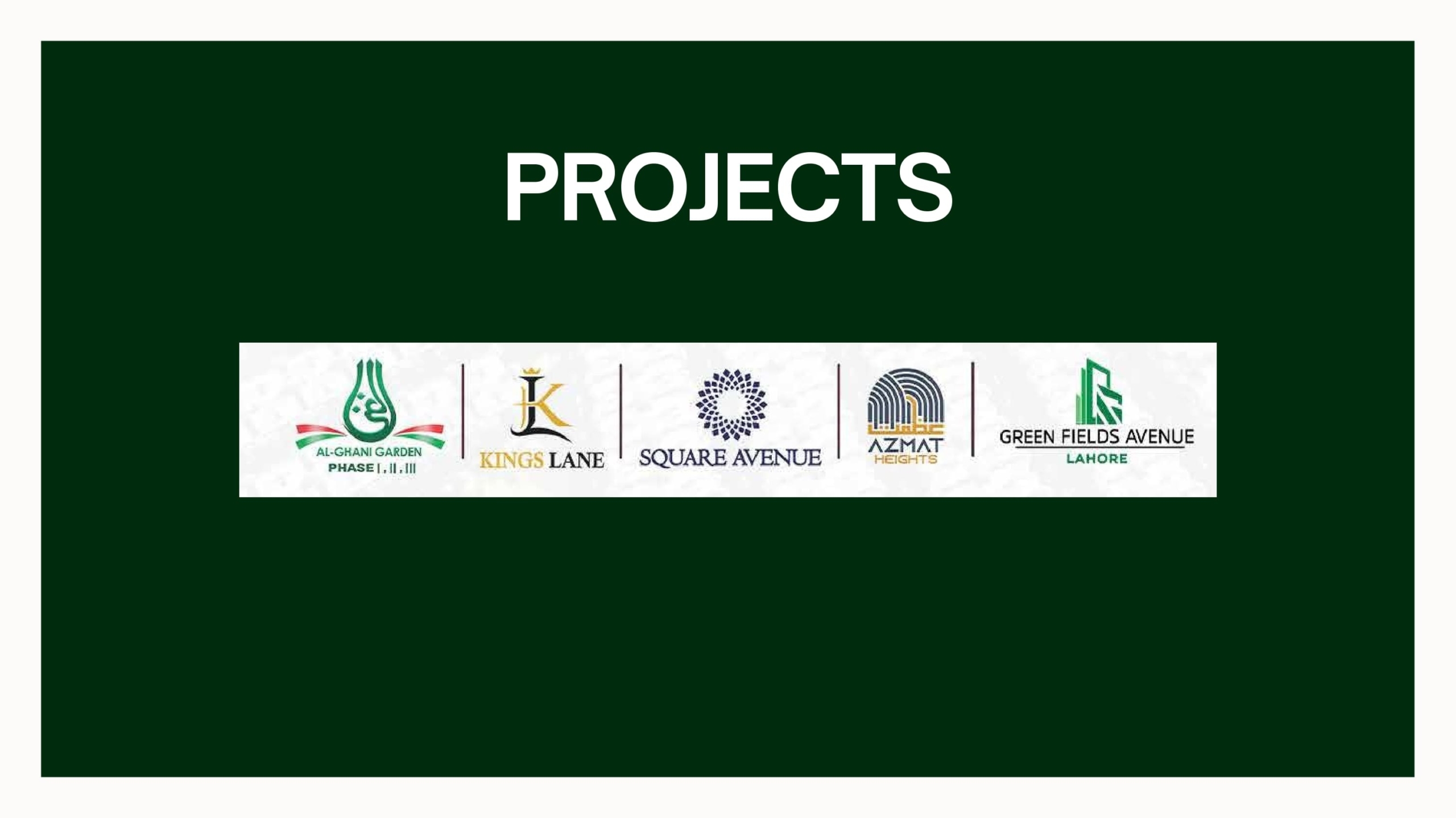 Projects Delivered by Al Ghani Developers Projects Delivered by Al Ghani Developers