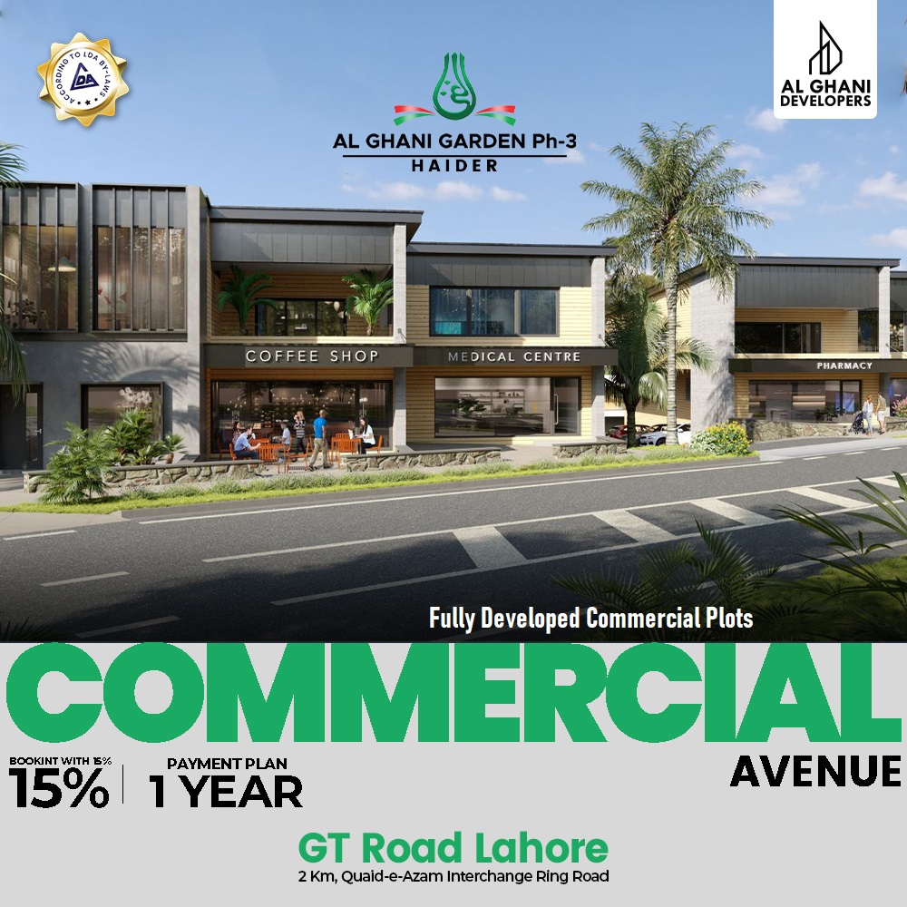 Al Ghani Garden Phase 3 Commercial Plots